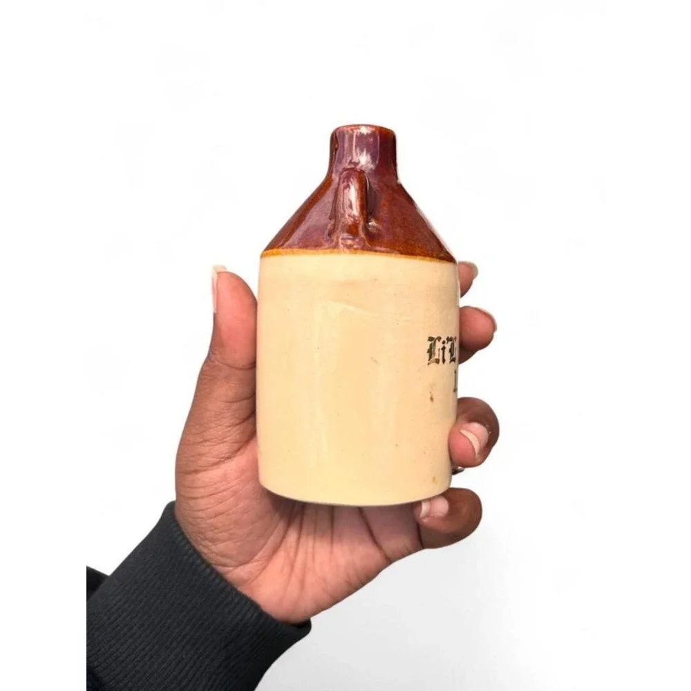 Mini Jug Vintage 1959 TKE Li'l Abner Stoneware Fraternity Souvenir USA Art Deco